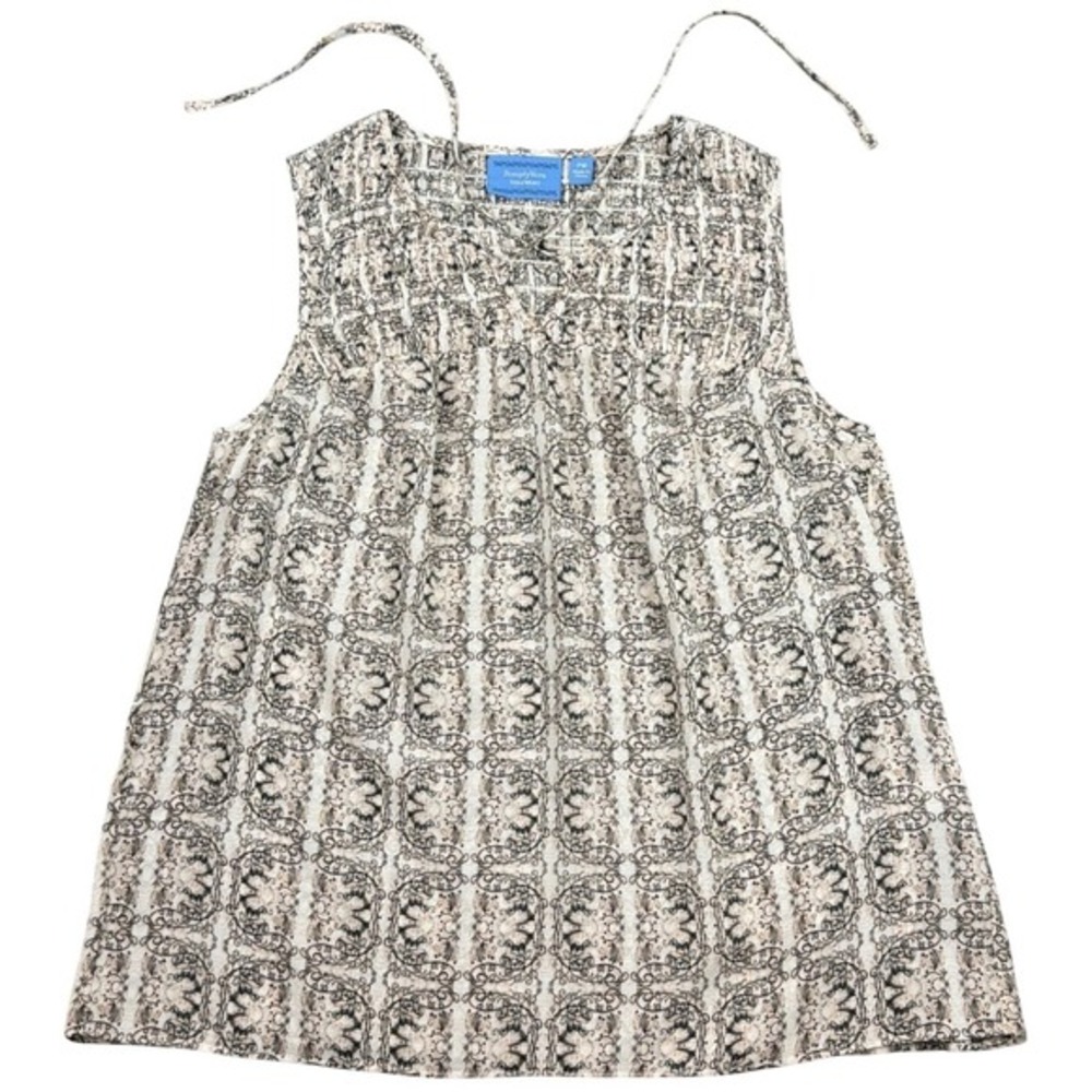 Simply Vera Vera Wang Women's PM Rabbit Hare Print Sleeveless Top Cottagecore